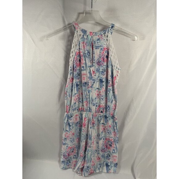 Lilly Pulitzer Lala Romper Crew Blue Tint Sea To Shining Sea Size Small - Picture 4 of 10